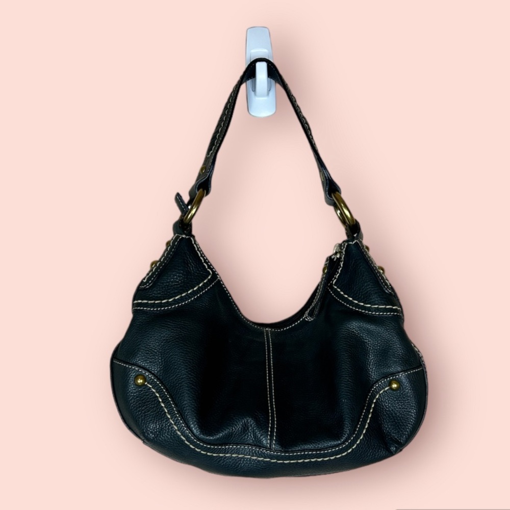 Genuine Leather Fossil bag with gold hardware